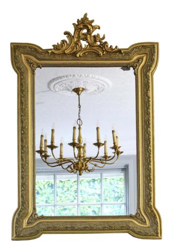 19th Century French Gilt Wall Mirror Overmantle Crest (1 of 9)