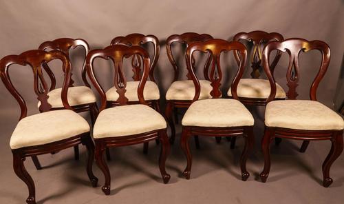 Set of 8 Victorian Spear Point Balloon Back Dining Chairs (1 of 12) Set of 8 Victorian Spear Point Balloon Back Dining Chairs (1 of 12)