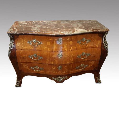 Continental Marquetry Bombe Commode Chest (1 of 14)