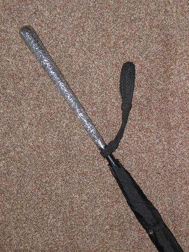 Vintage Indian Silver Black Canopy Umbrella With Bold Hindu God Themed Handle (1 of 11) Vintage Indian Silver Black Canopy Umbrella With Bold Hindu God Themed Handle (1 of 11)