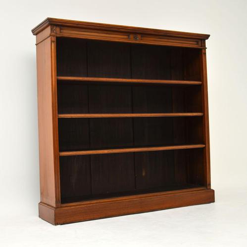 Antique Victorian Walnut Open Bookcase (1 of 11)