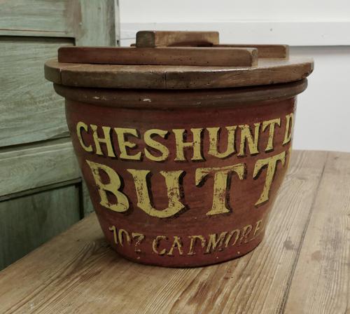 Victorian Earthenware Cream Crock with Pine Lid (1 of 6)