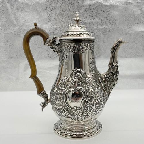 George IV Sterling Silver Coffee Pot London 1824 Timothy Smith & Thomas Merryweather (1 of 12)