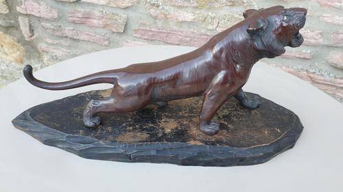 Late 19th Century Bronze Tiger (1 of 9) Late 19th Century Bronze Tiger (1 of 9)