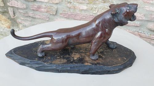 Late 19th Century Bronze Tiger (1 of 9)