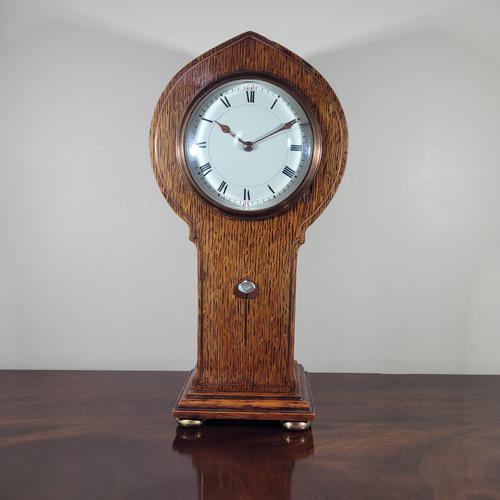 Arts and Crafts Oak Case Mantle Clock LA440876