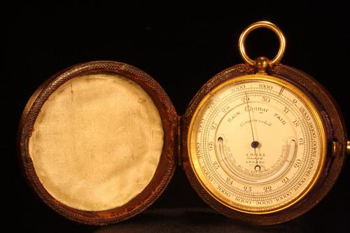 Pocket Barometer Altimeter with Thermometer by Hicks No 10006 c1910 (1 of 8) Pocket Barometer Altimeter with Thermometer by Hicks No 10006 c1910 (1 of 8)