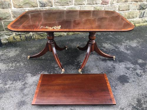 Antique Mahogany Twin Pillar Extending Dining Table (1 of 9)