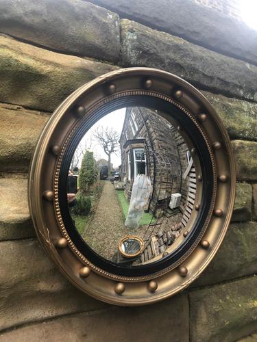 Antique Gilt Framed Convex Mirror (1 of 3)