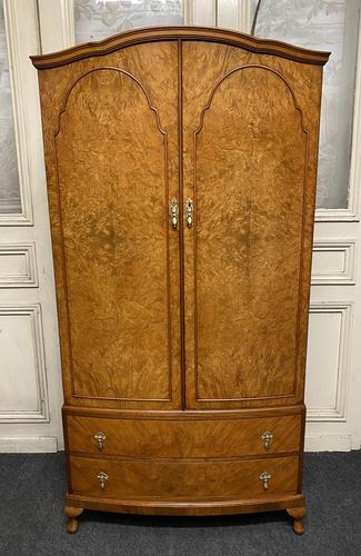 Burr Walnut Bow Front Wardrobe (1 of 10)