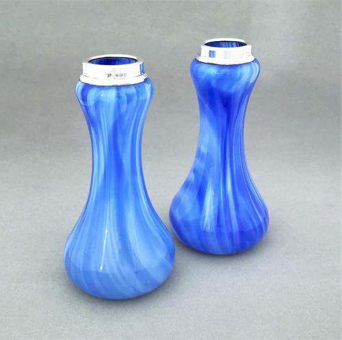 Striking Pair of Silver Mounted Vases (1 of 5)