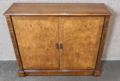 Burr Walnut Side Cabinet / Bookcase Iain James Furniture (1 of 8)