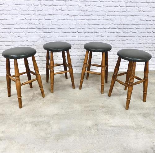 Set of 4 Vintage Bar Stools (1 of 4) Set of 4 Vintage Bar Stools (1 of 4)