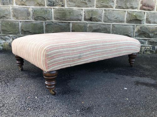Large Oversized Upholstered Footstool (1 of 5) Large Oversized Upholstered Footstool (1 of 5)