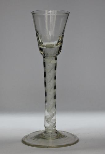 Georgian, English, Double Series Opaque Twist Stem Cordial Glass (1 of 3)