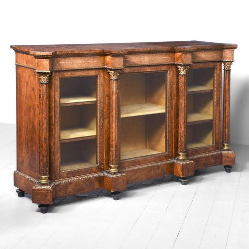 Magnificent Three Door Victorian Fine Burr Walnut Cabinet of Exhibition Quality (1 of 13)