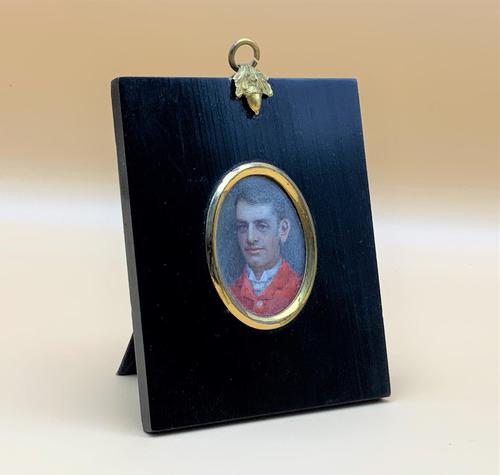 Fine 19thc Miniature Watercolour Portrait Painting of 'William George Dickinson' (1 of 11)