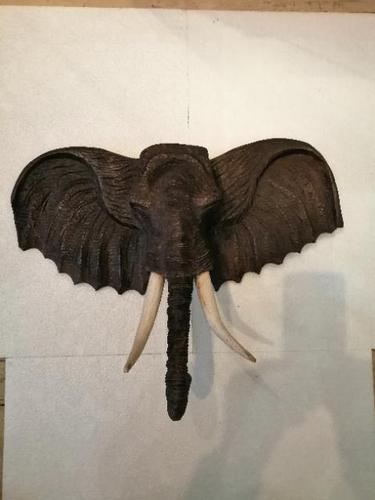 Arts & Crafts Carving of Elephants Head (1 of 5) Arts & Crafts Carving of Elephants Head (1 of 5)