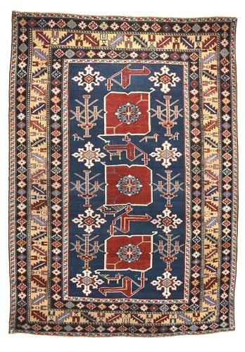 Antique Caucasian Karagashli Rug 140x98cm (1 of 7)