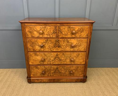 Victorian Burr Walnut Chest of Drawers (1 of 13)