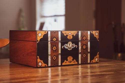 Stunning Inlaid Victorian Jewellery Box (1 of 14)