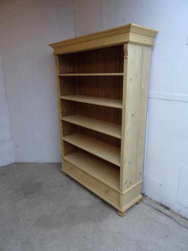 A Large Antique/old Pine Bookshelf / Office File Storage Shoe Shelf to Wax/paint (1 of 8)