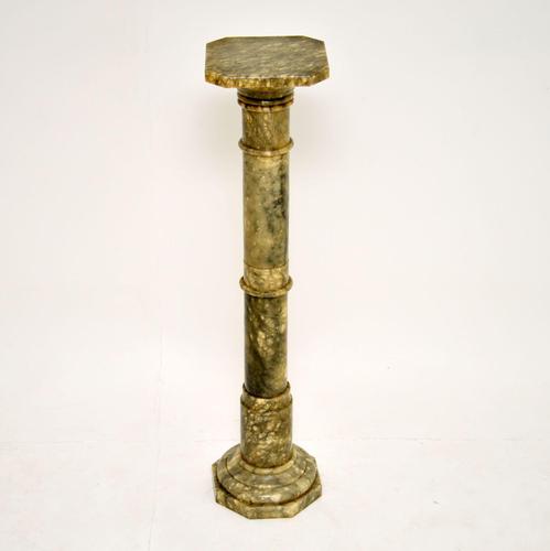 Antique Neo-Classical Alabaster Pedestal Column (1 of 9)