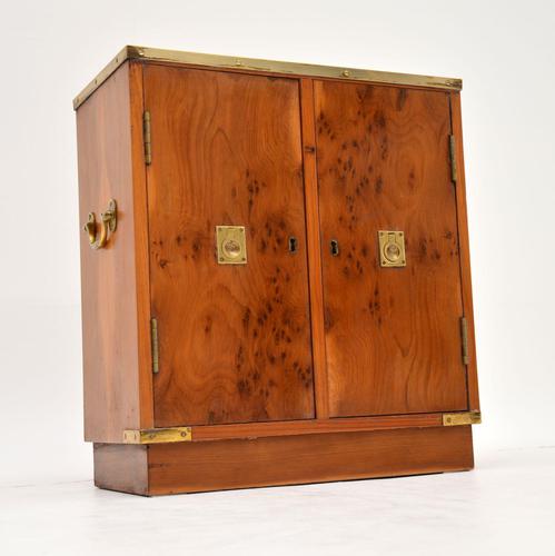Antique Military Campaign Style Yew Wood Miniature Cabinet (1 of 7) Antique Military Campaign Style Yew Wood Miniature Cabinet (1 of 7)
