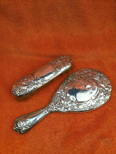Antique Sterling Silver Hallmarked Mirror & Brush 1904/05 Horton & Allday (1 of 12) Antique Sterling Silver Hallmarked Mirror & Brush 1904/05 Horton & Allday (1 of 12)