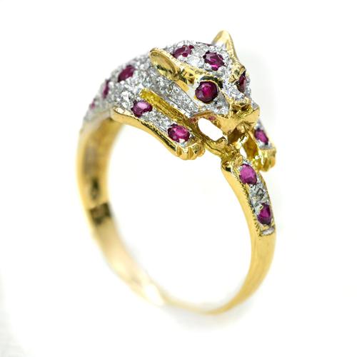 The Vintage Ruby and Diamond Fierce Panther Ring (1 of 10)