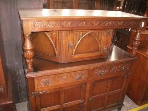 Gothic Style Carved Court Cupboard (1 of 3)