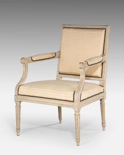 Louis XVI Period Painted Beech Fauteuil Armchair (1 of 6) Louis XVI Period Painted Beech Fauteuil Armchair (1 of 6)