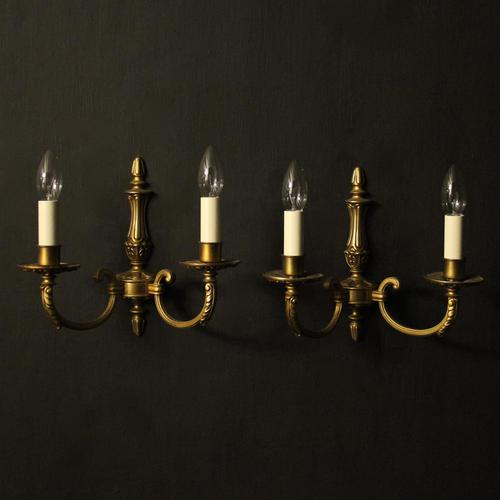 French Pair Of Gilded Brass Antique Wall Lights (1 of 10) French Pair Of Gilded Brass Antique Wall Lights (1 of 10)