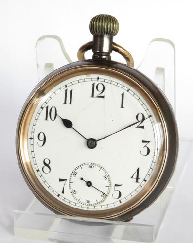 Antique Omega Gun Metal Pocket Watch c.1910 (1 of 5)