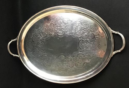Cased Silver Plated George VI Oval Butlers Tray (1 of 3) Cased Silver Plated George VI Oval Butlers Tray (1 of 3)