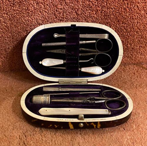 Tortoiseshell Necessaire 'Or Etui' Complete With Original Fittings, Stamped by Lund, Cornhill, London (1 of 5) Tortoiseshell Necessaire 'Or Etui' Complete With Original Fittings, Stamped by Lund, Cornhill, London (1 of 5)
