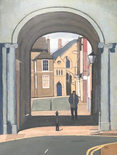 Original Acrylic on Board 'Gateway' by Mary Cousin - Initialled c.1985 (1 of 1) Original Acrylic on Board 'Gateway' by Mary Cousin - Initialled c.1985 (1 of 1)
