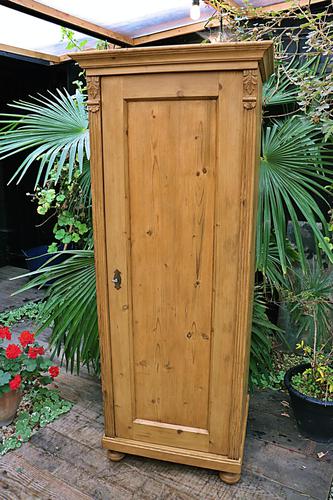 Superb Old Pine Slim/ Tall Cupboard/ Cabinet/ Wardrobe (1 of 10)