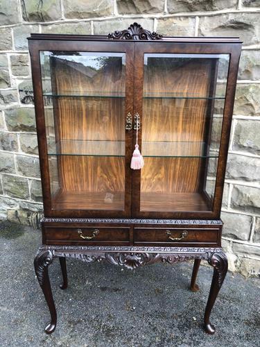 Antique Burr Walnut Display Cabinet (1 of 11)