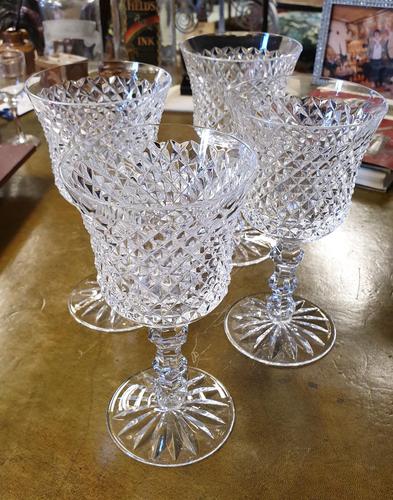 Set of Four Large Waterford Wine Goblets (1 of 8) Set of Four Large Waterford Wine Goblets (1 of 8)
