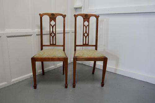 Pair of Arts & Crafts Golden Oak Chairs (1 of 6)