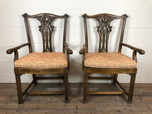 Pair of 19th Century Chippendale Style North Country Armchairs (1 of 10) Pair of 19th Century Chippendale Style North Country Armchairs (1 of 10)