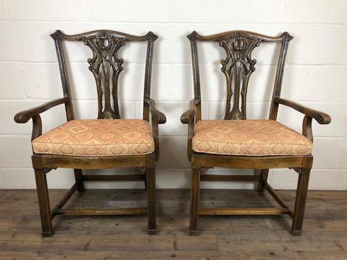 Pair of 19th Century Chippendale Style North Country Armchairs (1 of 10)