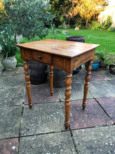 Antique 18th Century French Solid Fruitwood Rustic Side Table With Drawer (1 of 6)