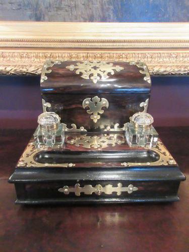 Early Victorian Coromandel Letter & Inkstand (1 of 7) Early Victorian Coromandel Letter & Inkstand (1 of 7)