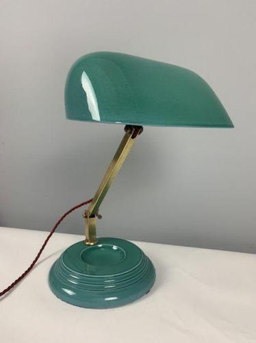 1930s Art Deco Wedgwood Bankers Table Lamp; Rewired And Pat Tested (1 of 11) 1930s Art Deco Wedgwood Bankers Table Lamp; Rewired And Pat Tested (1 of 11)