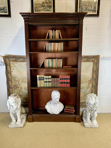 Superb Large 19th Century Mahogany Open Bookcase (1 of 8)