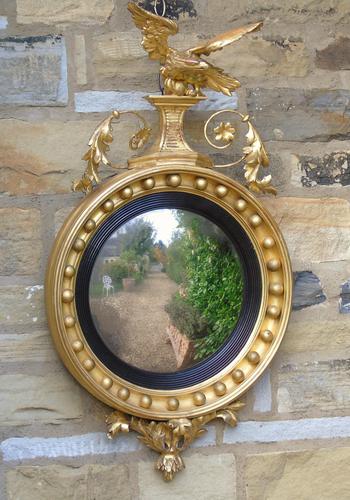 Outstanding Regency Giltwood Mirror With Eagle Crest (1 of 10)