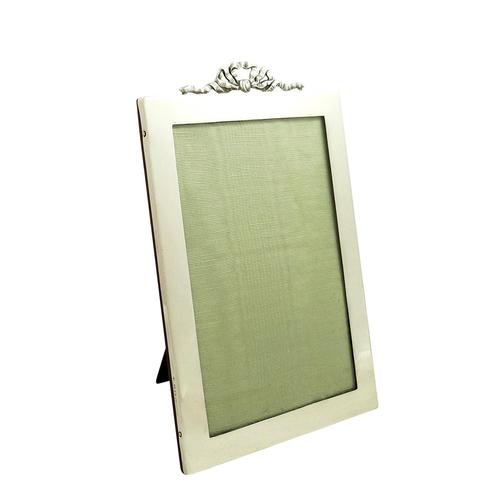 Antique Sterling Silver 8" Bow/Ribbon Photo Frame 1919 (1 of 8) Antique Sterling Silver 8" Bow/Ribbon Photo Frame 1919 (1 of 8)
