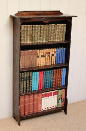 Dark Oak Open Bookcase (1 of 11)